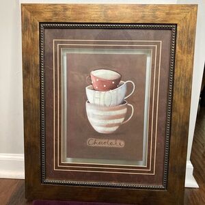 Beautiful Hot Chocolate Print in Wood Frame
